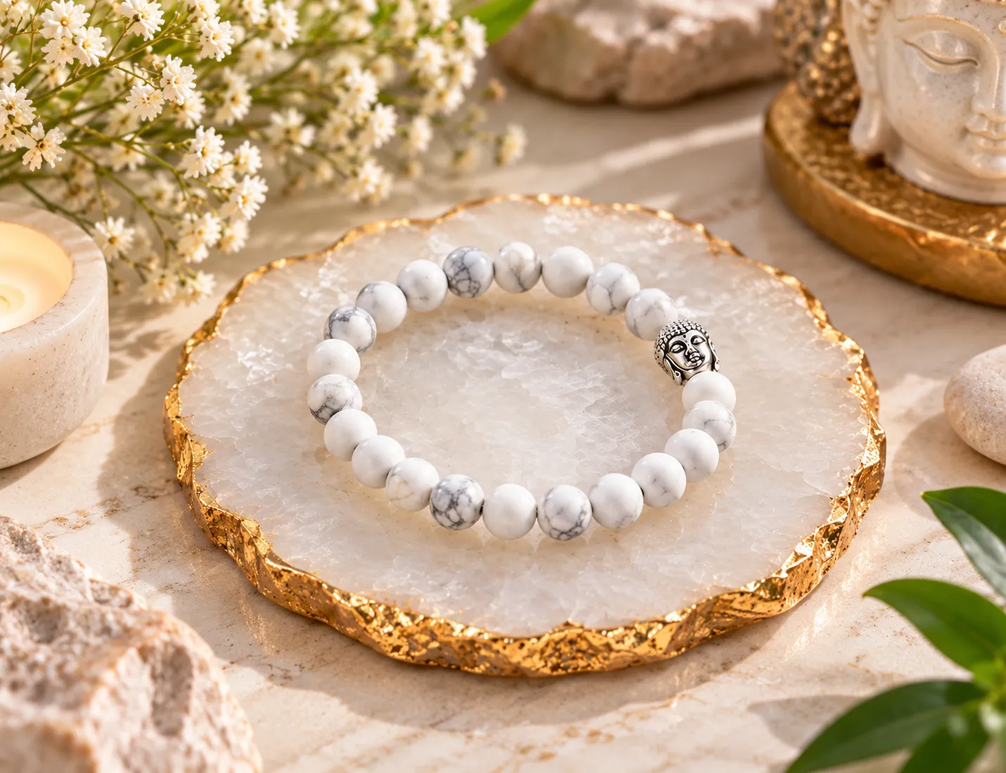 Howlite Bracelet for Calmness, Patience & Inner Peace