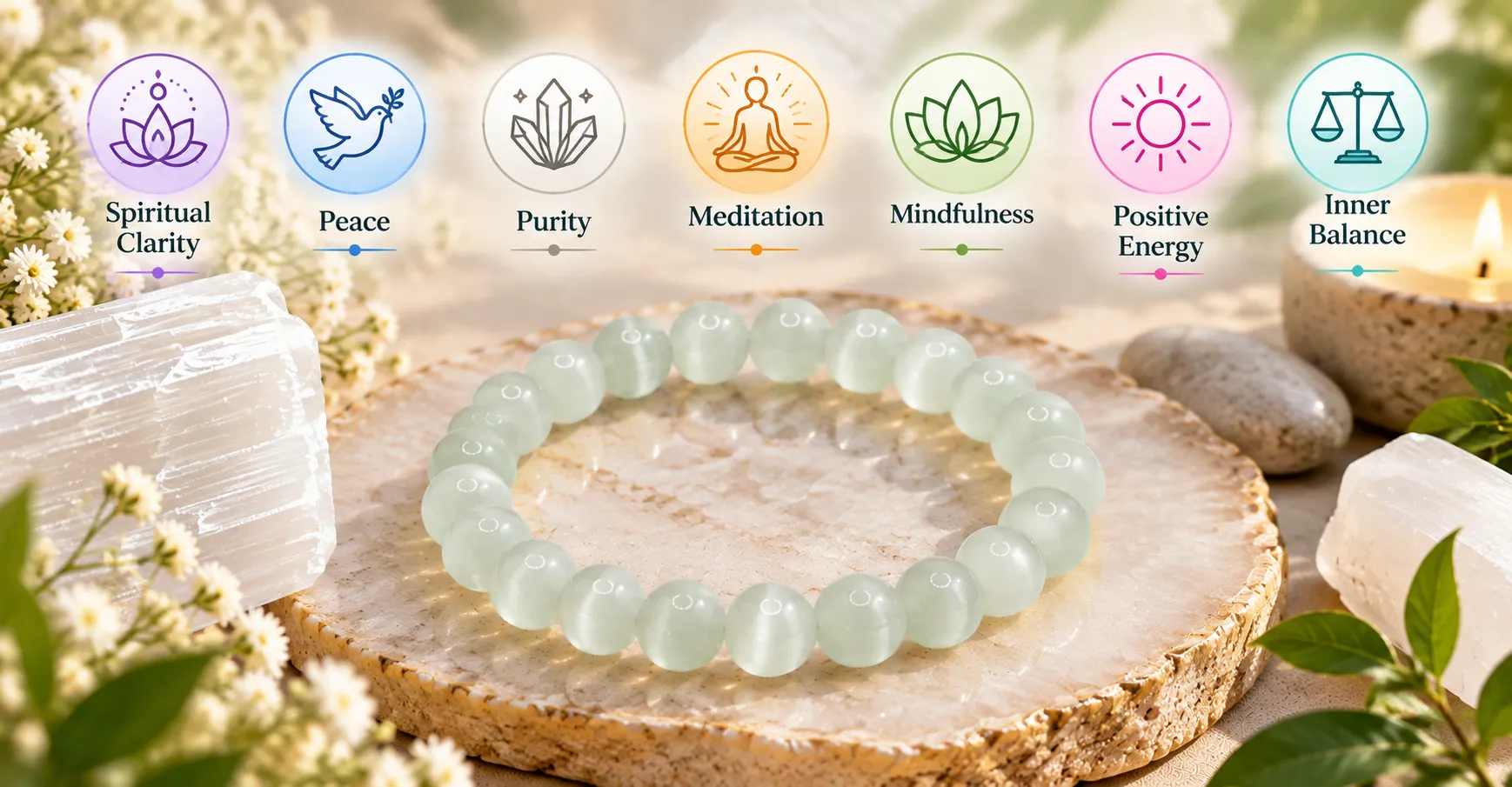 Energized bracelet on wooden surface