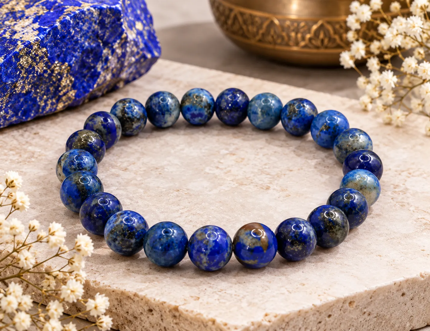 Lapis Lazuli Bracelet for Wisdom, Intuition & Inner Clarity