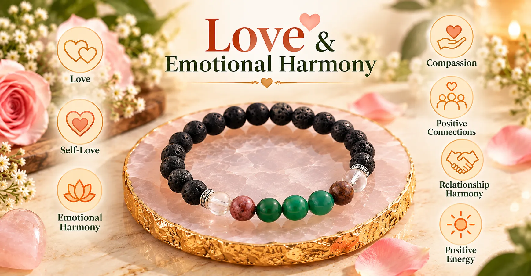 Energized bracelet on wooden surface