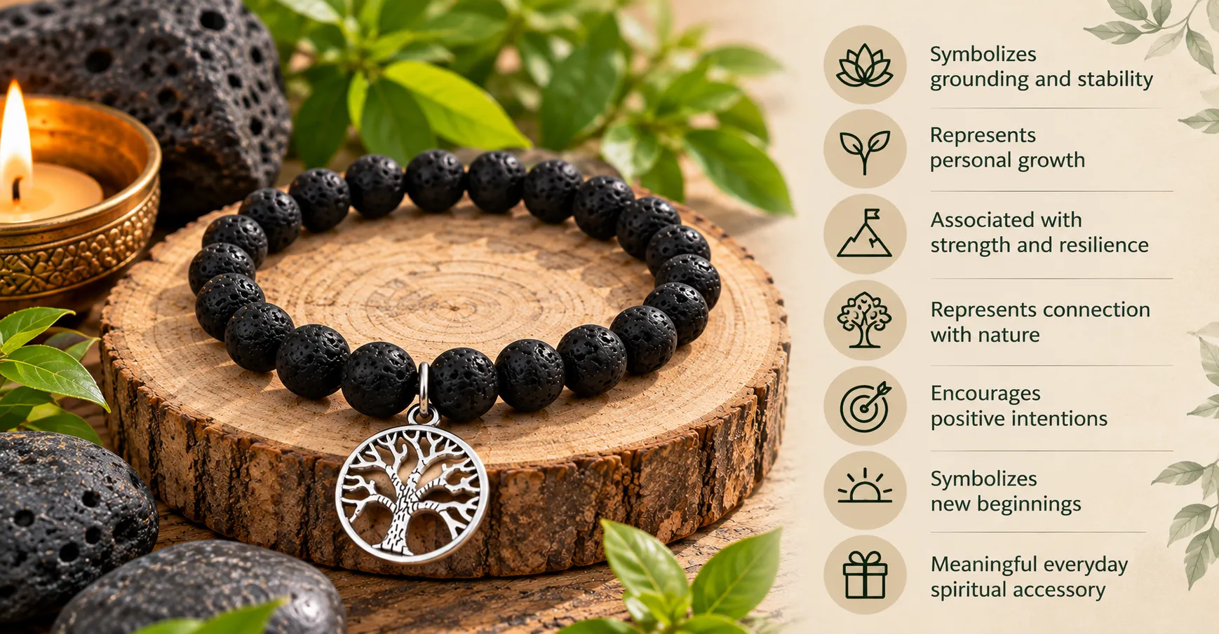 Energized bracelet on wooden surface