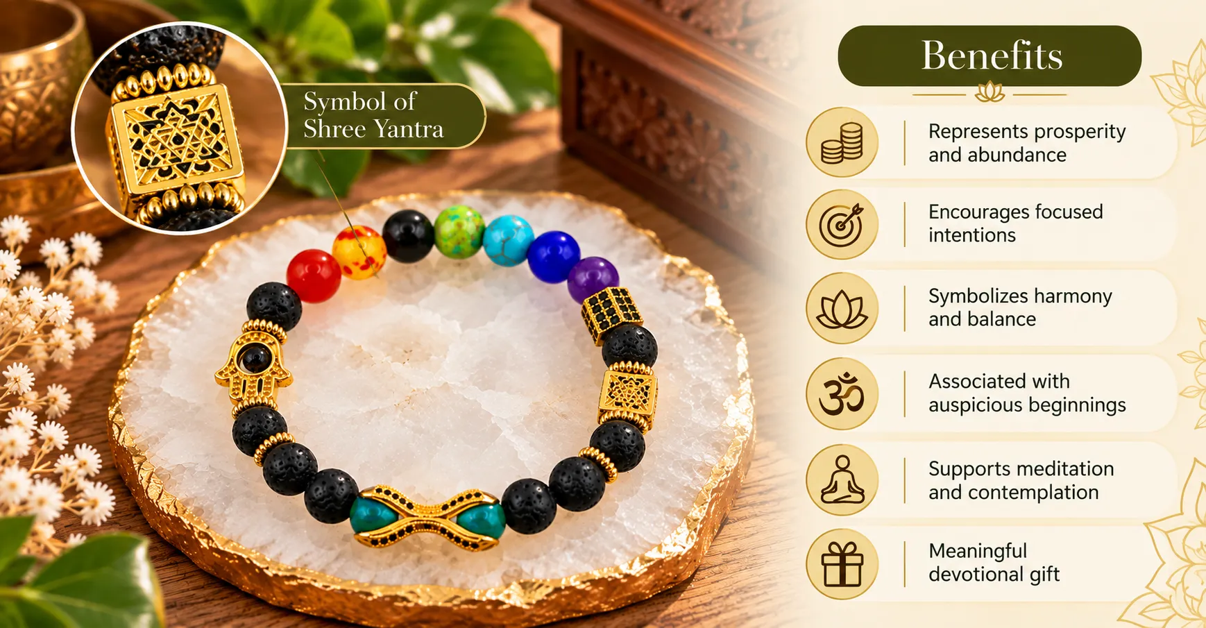 Energized bracelet on wooden surface