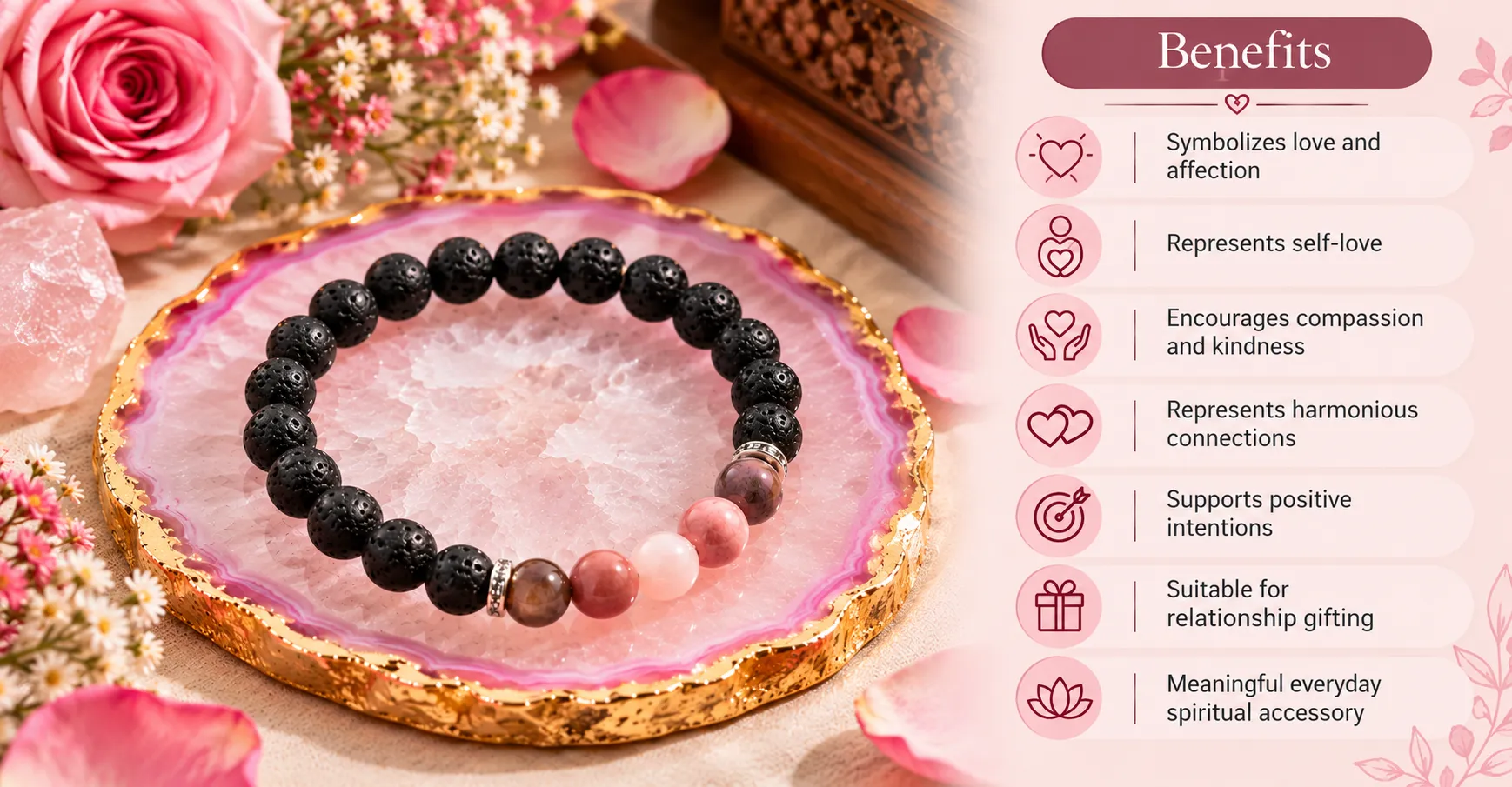 Energized bracelet on wooden surface