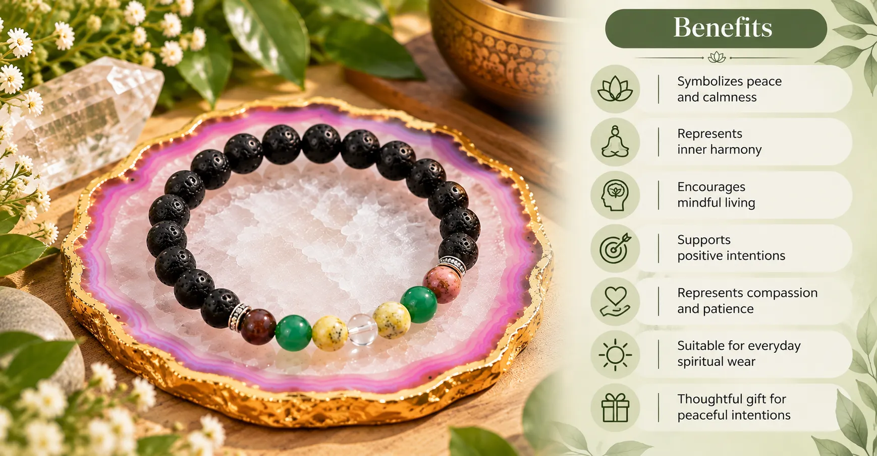 Energized bracelet on wooden surface
