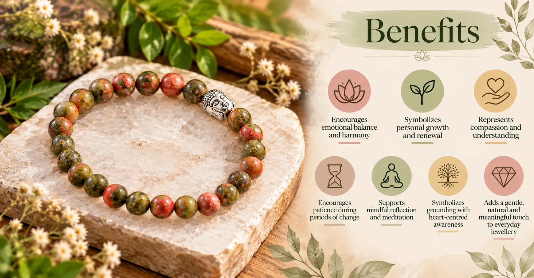 Energized bracelet on wooden surface
