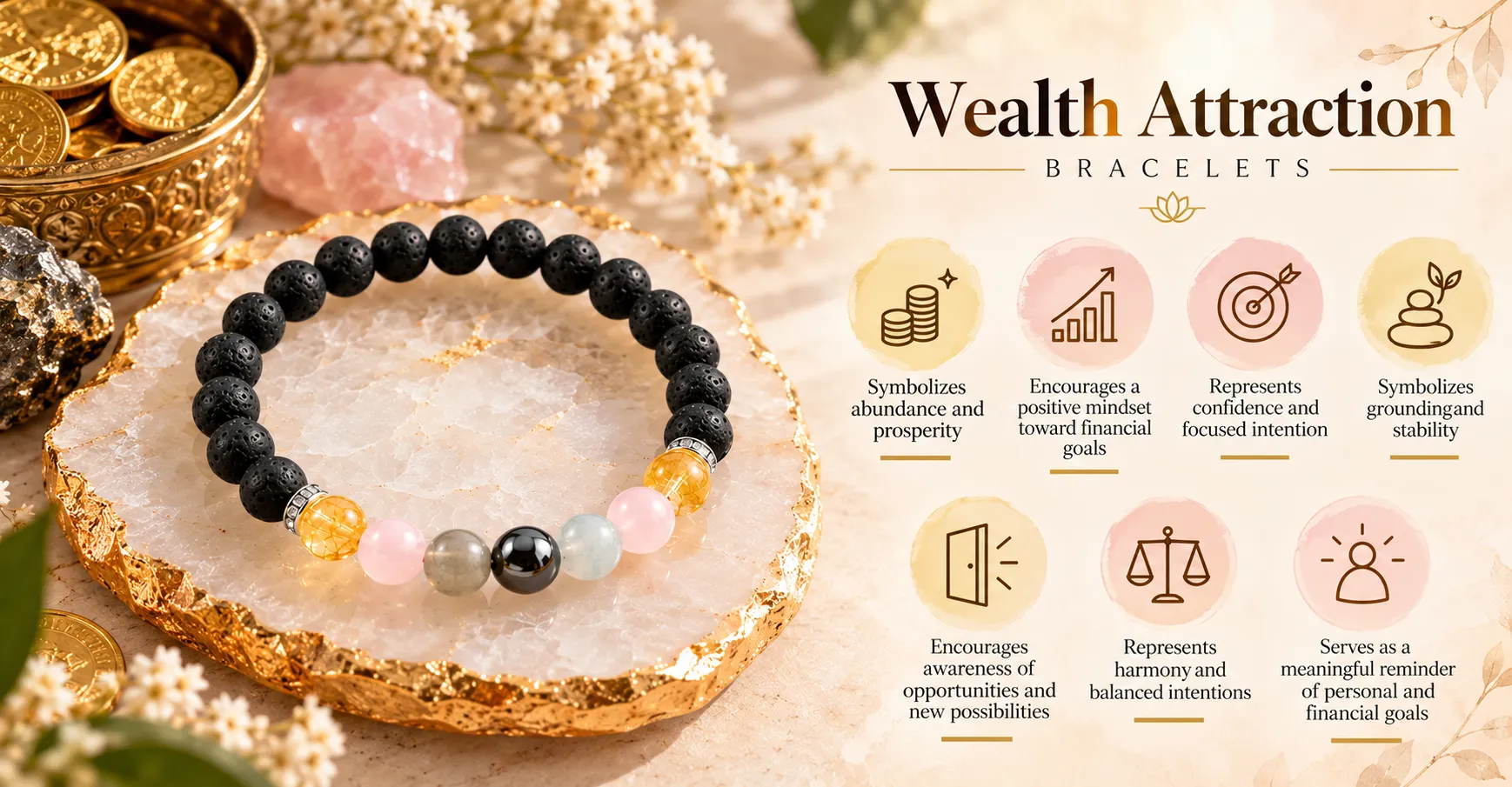 Energized bracelet on wooden surface