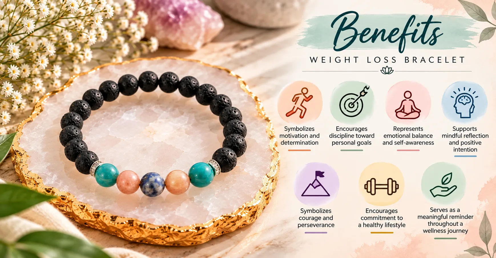 Energized bracelet on wooden surface