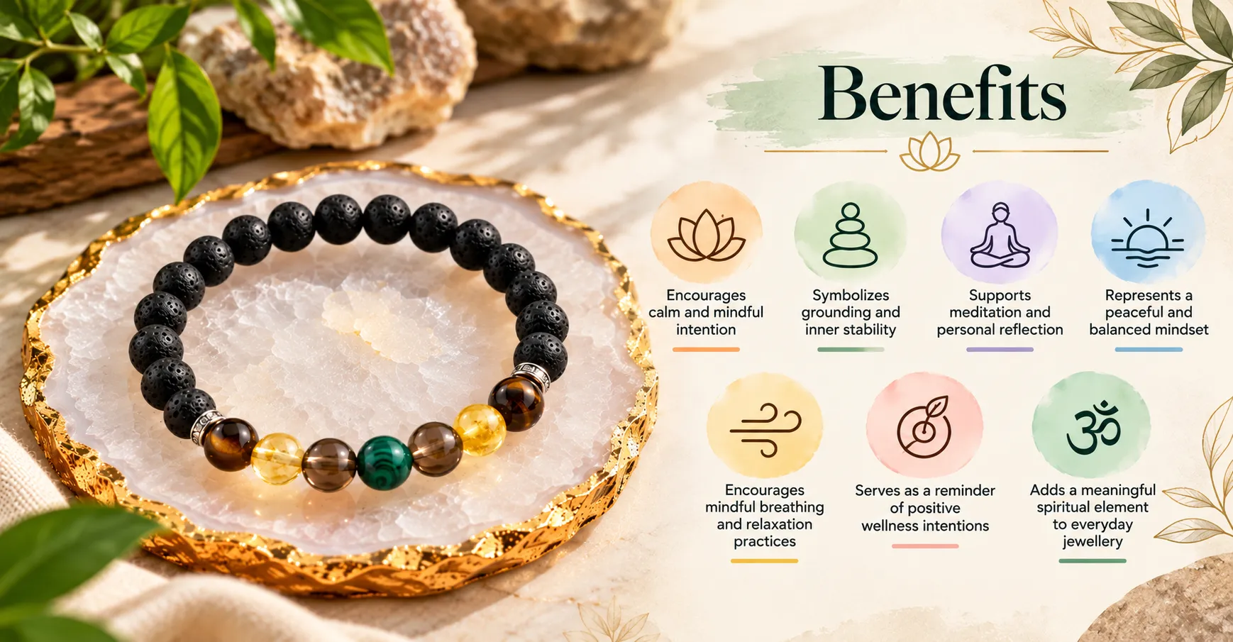 Energized bracelet on wooden surface